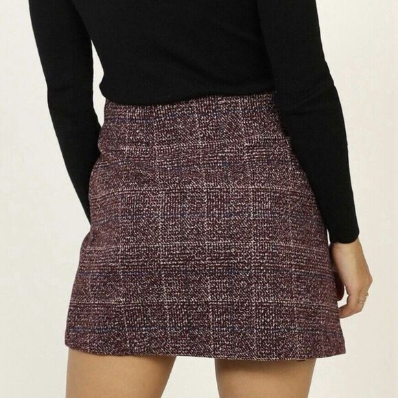 Showpo Skirt US 8 AU 12 Checkered Plaid Mini Button Clueless Preppy School Girl - Picture 10 of 10